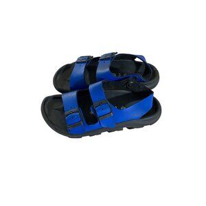Birkenstock Kids Mogami Strap Leather Slip On Sandal - 34 (3 - 3.5)